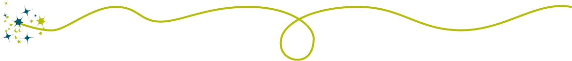Decorative floral and looped line design on black background